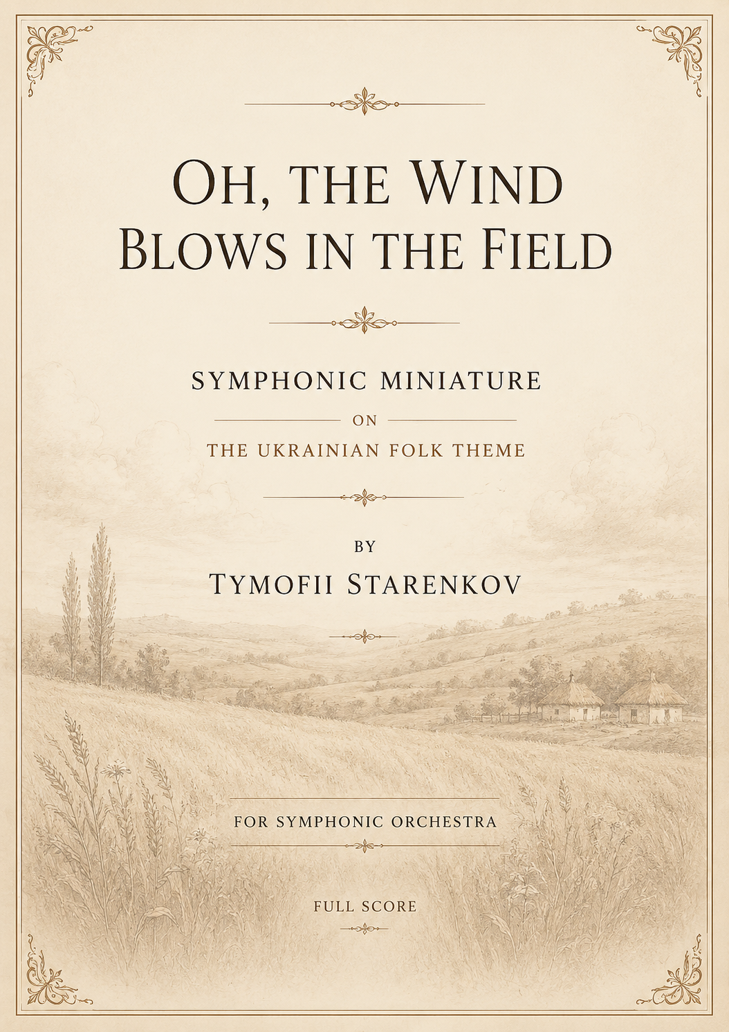 Oh, the Wind Blows in the Field score cover
